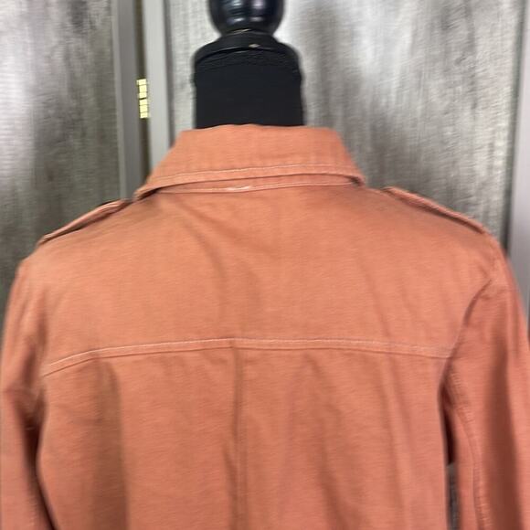 Free People Eisenhower terra cotta denim cropped jacket women's S - Picture 7 of 11